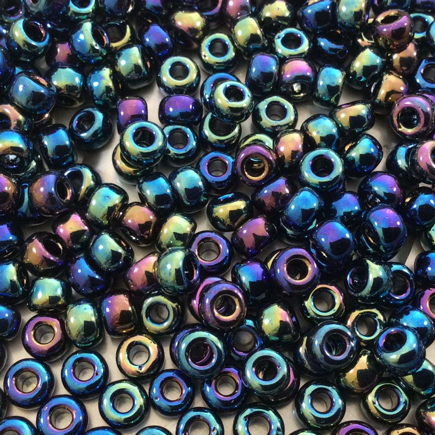 miyuki seed beads 6/0 opaque black - beads 