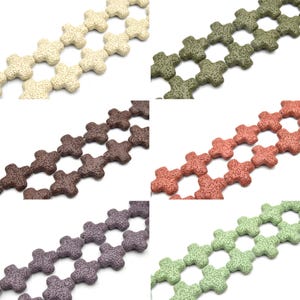 Plus Cross Lava Beads | Essential Oil Diffuser Jewelry Making Supplies