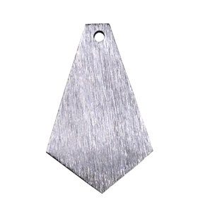 12mm x 22mm - Small Sized Gunmetal Brushed Finish Copper - Blank Men&#39;s Tie/Dagger Shaped Components  - Sold in Packs of Ten (587-GM)