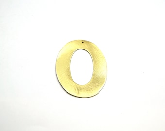 Gold Plated Copper Brushed Finish Open Thick Oval Components - Sold in Pre-Counted Bulk Packs of 10 Pieces