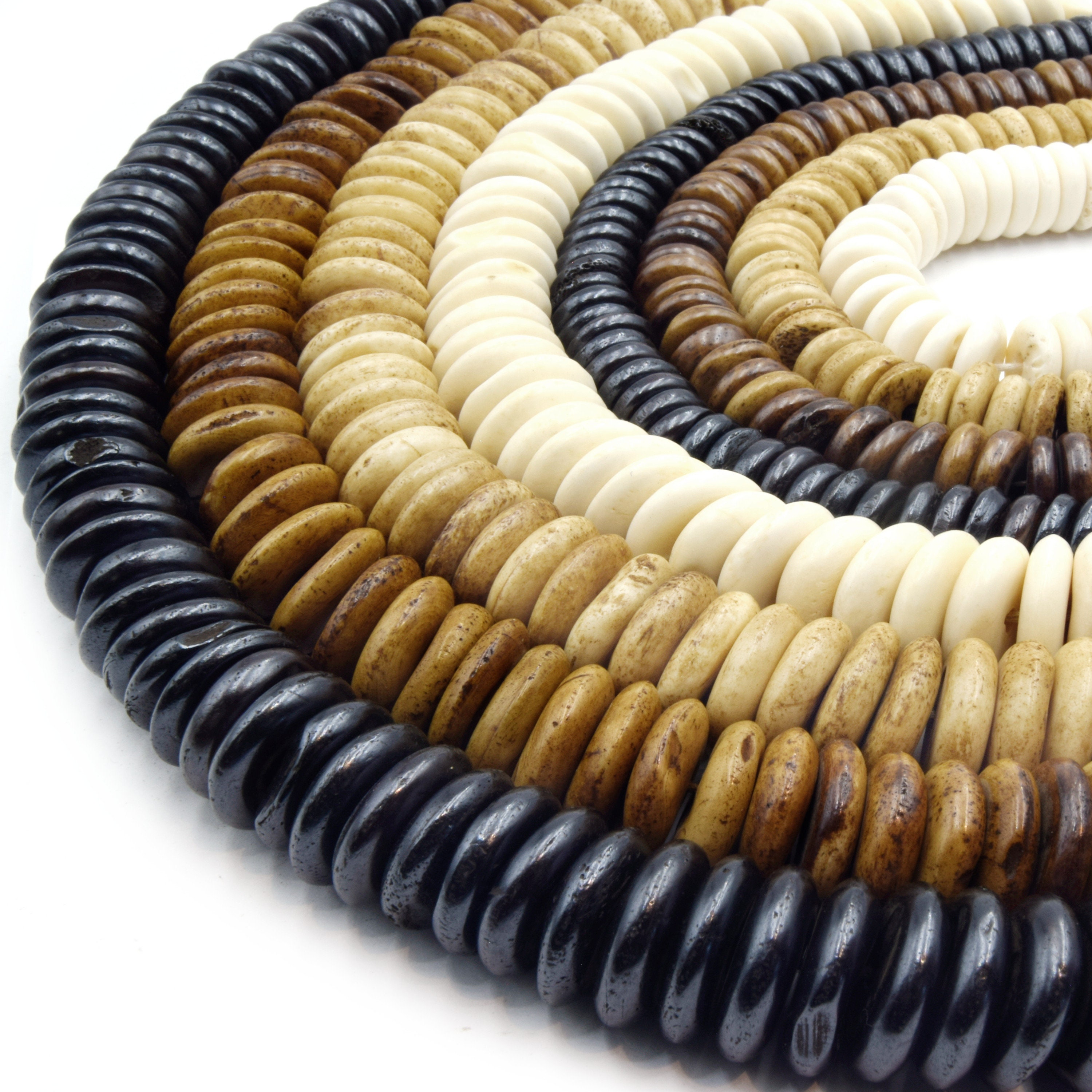 Chinese Bone Disc Beads