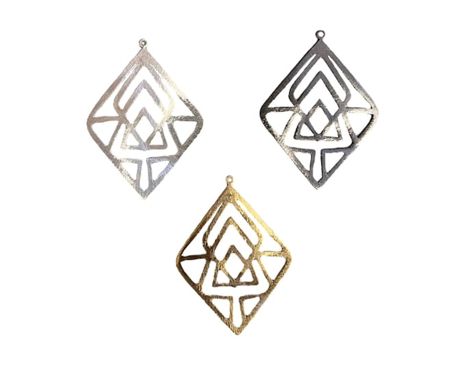 Filigree Findings | Geometric Cut Out Diamond Shaped Components