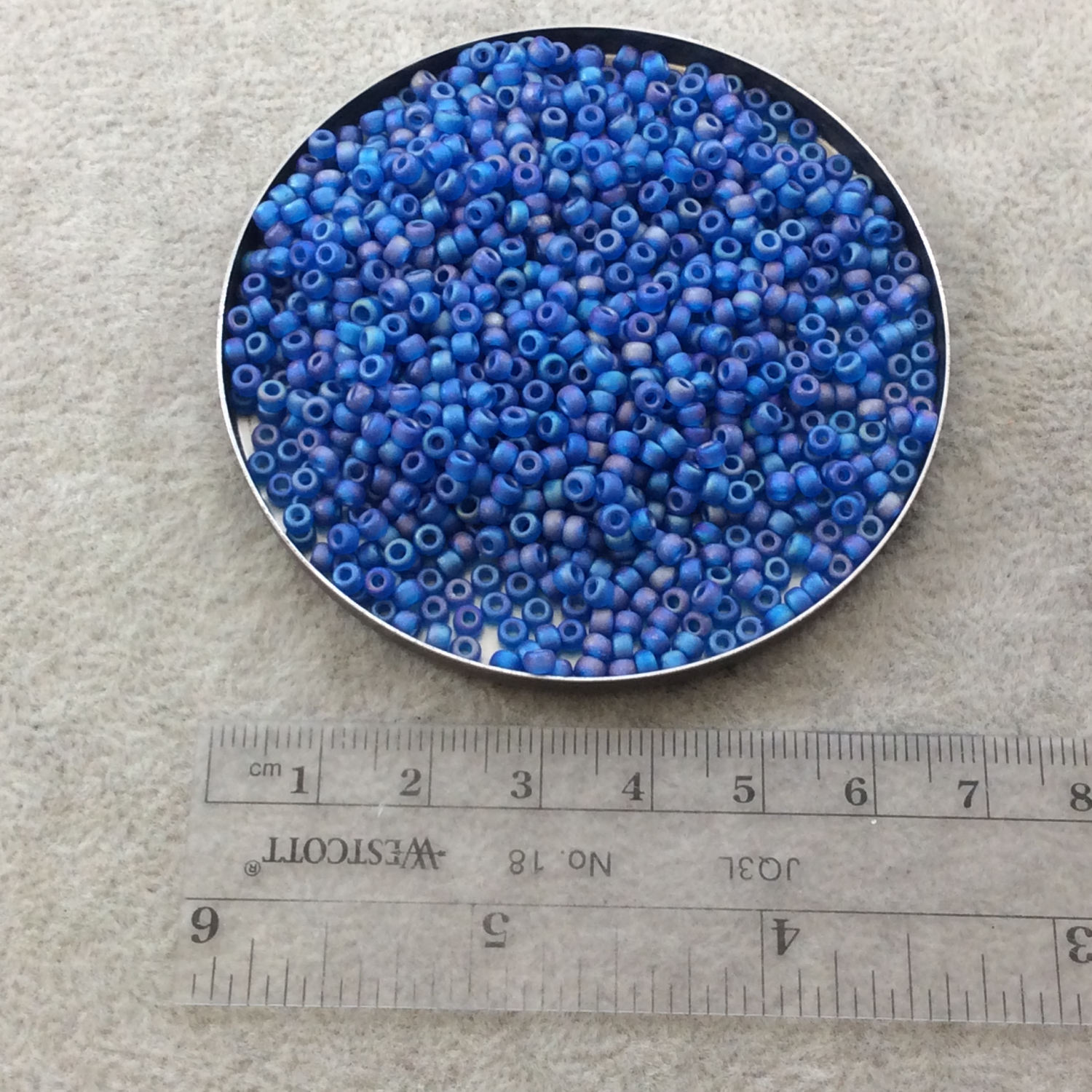 ⭐︎Bead⭐︎ Size 8/0 Matte AB Finish Trans. Capri Blue Genuine Miyuki