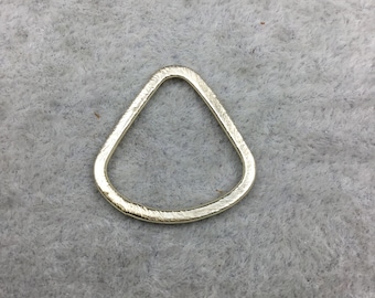 21mm x 22mm Gold Brushed Finish Open Wide Bottomed Teardrop Shaped Plated Copper Components - Sold in Packs of 10 Pieces - (502-GD)