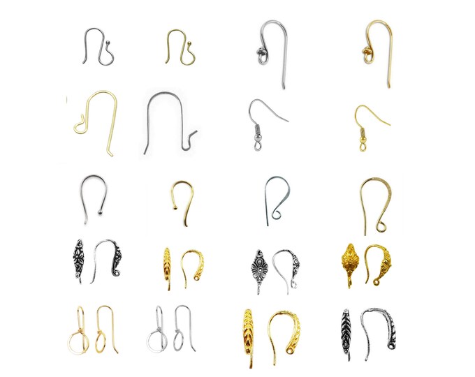 French Hook Earring Wire | High Quality Earring Finding | 18k Gold and Silver Plated Findings