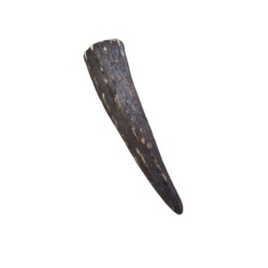 Tusk Pendant | 2.75&quot; Dark Brown Dyed Acrylic Antler/Tusk Shaped Pendant with Side-Drilled Hole