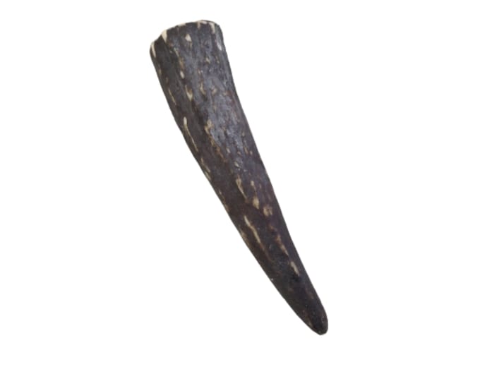 Tusk Pendant | 2.75" Dark Brown Dyed Acrylic Antler/Tusk Shaped Pendant with Side-Drilled Hole
