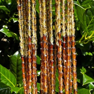 Petro Tourmaline Teardrop Beads | Faceted Center Drilled Vertical Gemstone Beads Mixed Browns/Greens|3mm x 5mm|13&quot; Strand (Approx. 81 Beads)