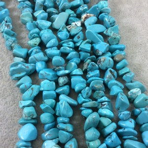 Gefärbte Türkis Howlith Perlen: Chunky Nuggets, 16&quot; Strang