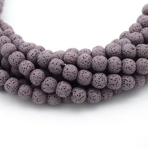 Lava Beads | Purple Round Diffuser Beads - 6mm 8mm 10mm 12mm 14mm 16mm 18mm Available