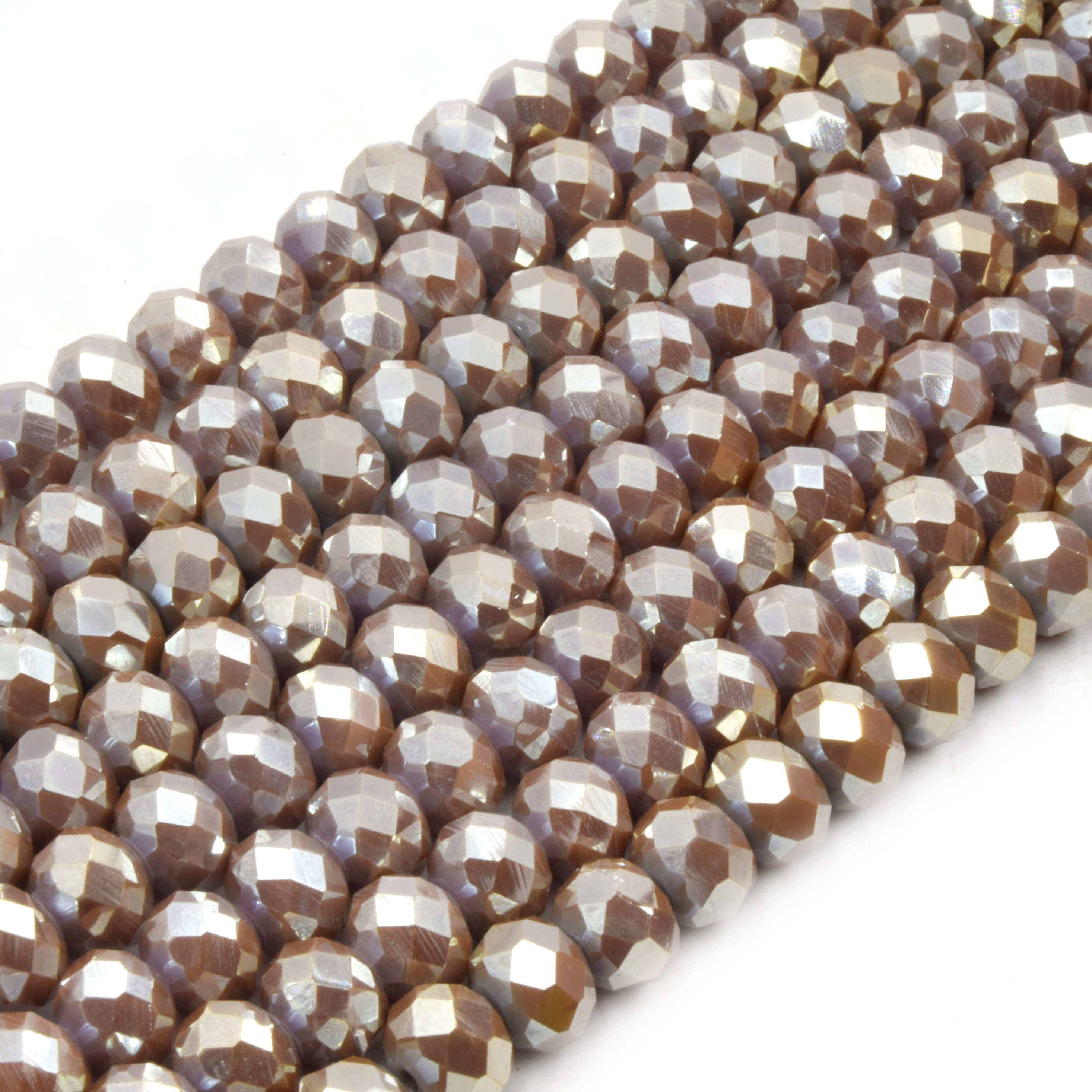 Chinese Crystal Beads Rondelle Shape 4mm X 3mm Light Brown 140