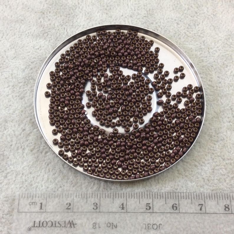 ~700 Beads per Tube - MT11-DKBWN 13 Gram Tubes Size 110 Glossy Finish Dark Brown Coated Brass Seed Beads with 1.1mm Holes Sold by 2
