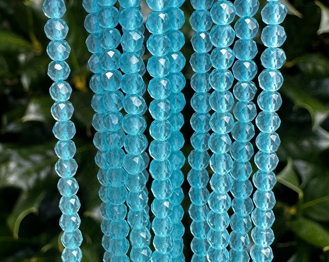 Apatite Beads - 3mm Round Faceted Beads