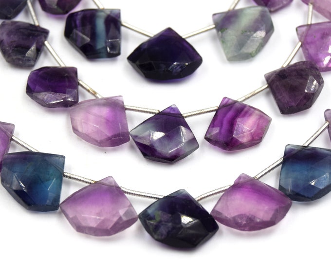 Fluorite Beads | Designer Cut Semi Precious Indian Gemstone Beads | Sold By the Strand