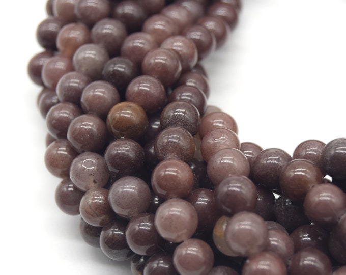 Purple Aventurine Beads - Round Natural Gemstone Beads - 8mm 10mm 12mm Available