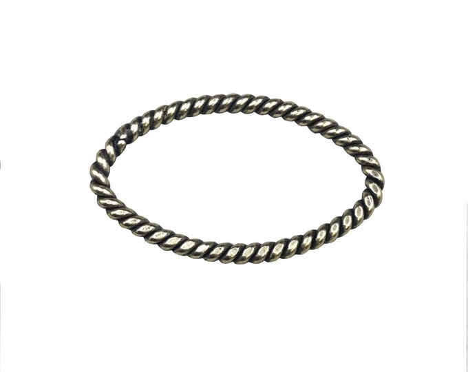 15mm x 25mm Oxidized Gold Finish Open Twisted Wire Marquise Shaped Plated Copper Components - Sold in Pre-Counted Bulk Packs of 10- (467-OG)