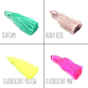 Tassel Pendants | 2 inch Wrap Cap Tassels | Threaded Tassel - Silk/Polyester