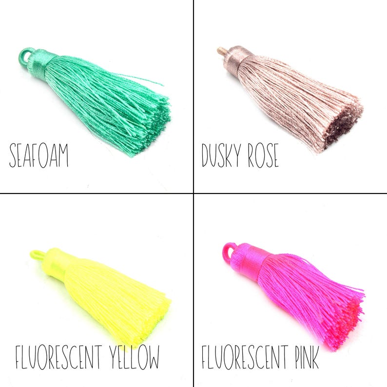Tassel Pendants | 2 inch Wrap Cap Tassels | Threaded Tassel - Silk/Polyester