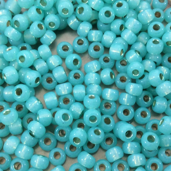 11-18, Miyuki 22g Silver Lined Aqua 11-18, Miyuki 22g Silver Lined Aqua