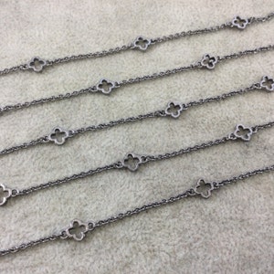 Quatrefoil Cable Link Chain with Gunmetal Plating