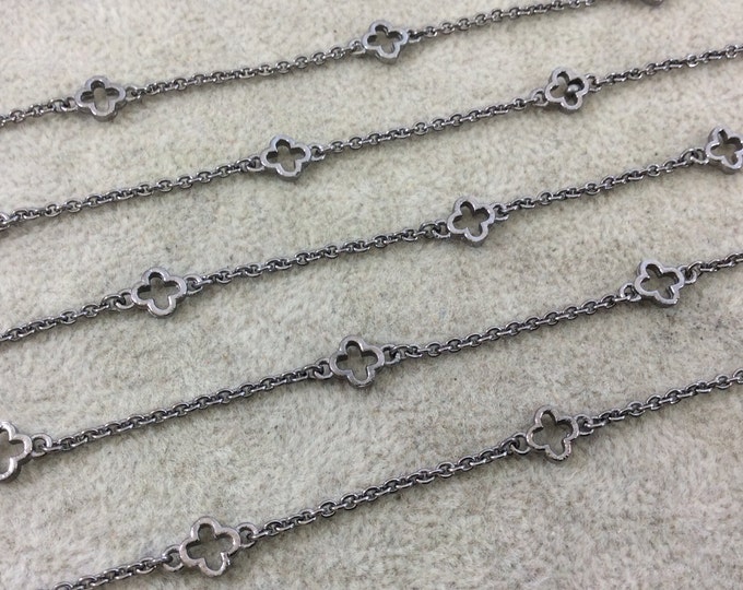 Quatrefoil Cable Link Chain with Gunmetal Plating