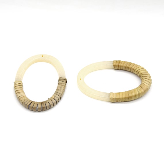 Rattan and Acrylic Earring Findings Etsy UK