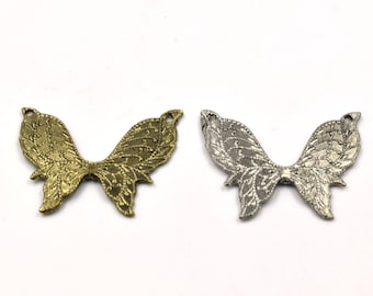 Antique Butterfly Focal Pendant for Necklaces and Jewelry Making