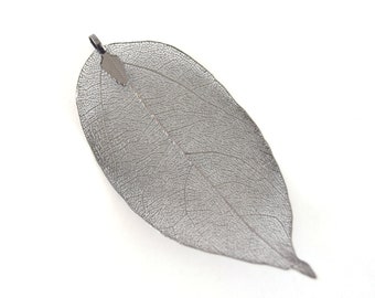 Electroplated Leaf Pendant - Real Leaf Focal!