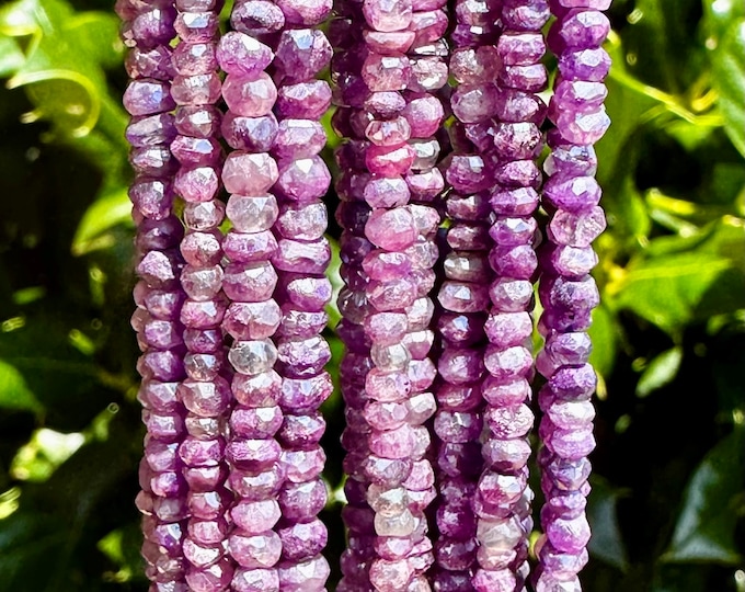 Mystic Purple Dyed Natural Quartz Rondelle Beads - 2-3mm x 2-3mm Faceted