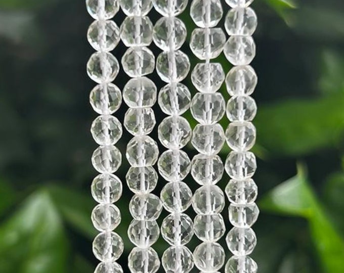 Clear Quartz Faceted Beads - 6mm