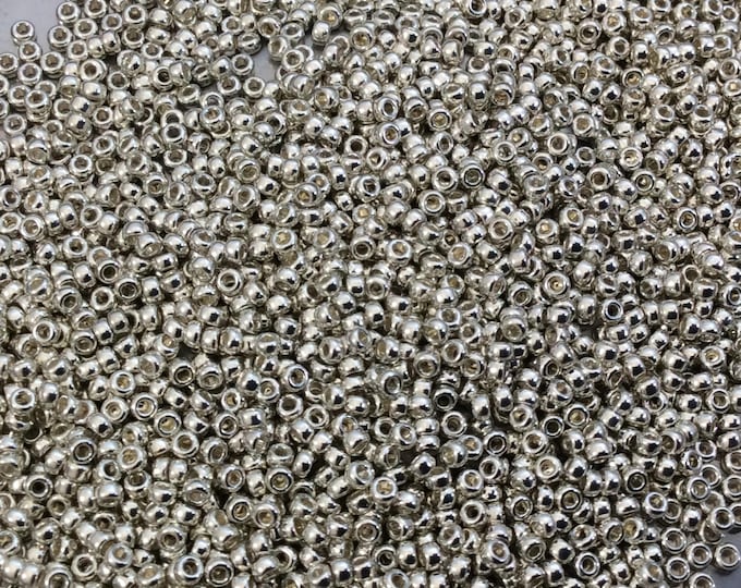 Size 15/0 Galvanized Silver Genuine Miyuki Glass Seed Beads - Sold by 8.2 Gram Tubes (~2050 Beads per Tube) - (15-9181)