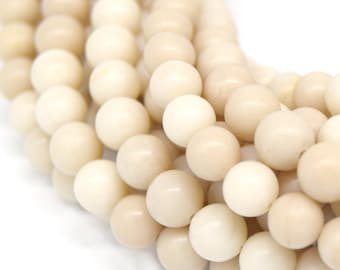Riverstone Beads - 4mm 6mm 8mm 10mm Smooth Round Loose Gemstone Beads - 15&quot; Strand