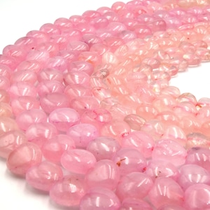 Rozenkwartskralen | Hartvormige kralen | Roze hartkralen | Sieradenbenodigdheden voor Valentijnsdag | 8 mm kralen | Kralen van 10 mm