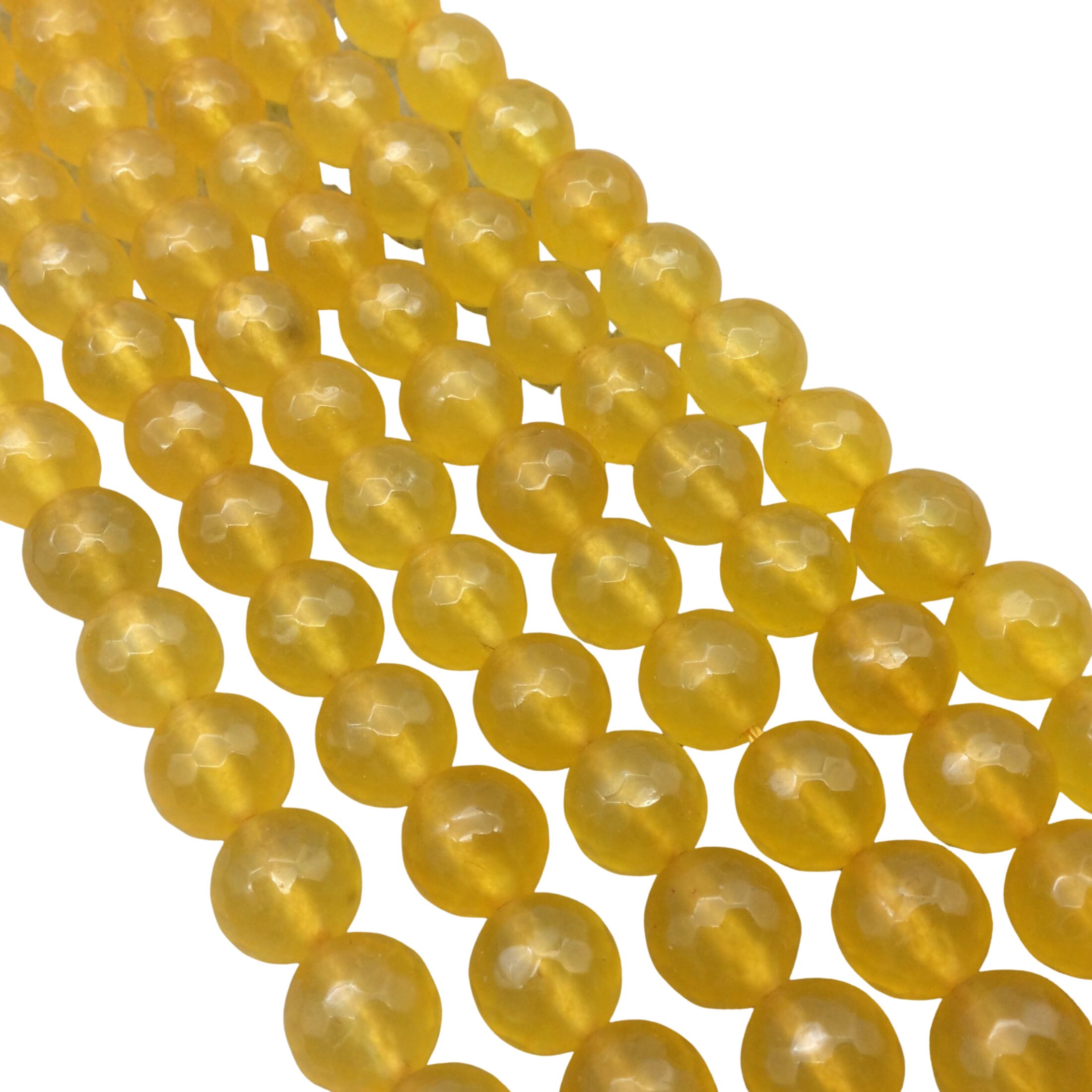 10mm Faceted Mustard Yellow Agate Round/Ball Shaped Beads Etsy