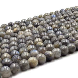 Labradorite Beads | Smooth Labradorite Round Beads | 6mm 8mm 10mm | Loose Beads | Gemstone Beads By The Strand