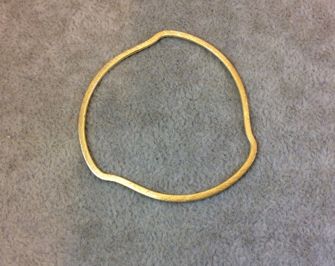 X-Large Gold Plated Copper Open Freeform Wavy Circle Shaped Components - Measuring 50mm x 50mm - Sold in Packs of 10 Components (318-GD)