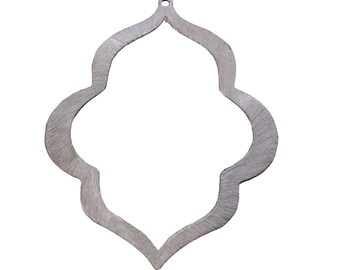 Gunmetal Plated Copper Keyhole Components – Brushed Finish Jewelry Findings (57mm x 68mm)