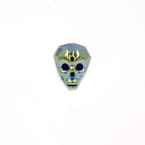 Crystal Skull Beads | 18mm x 20mm 3D Skull Glass Beads for Crafting