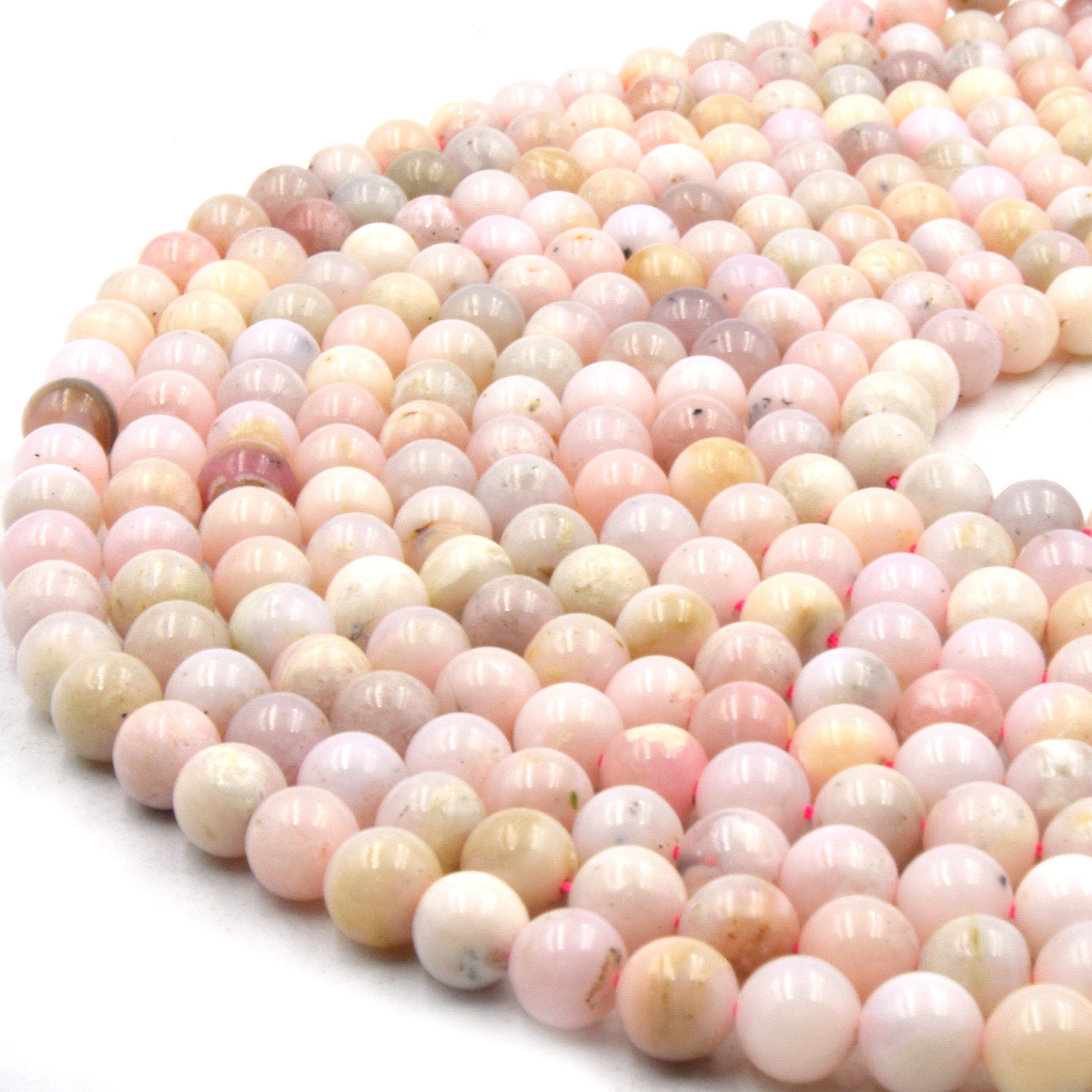 Pink Opal Beads, Smooth Australian Pink Opal Round Beads, 6mm 8mm 10mm