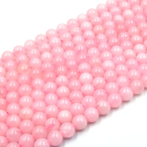 Smooth Round Rose Quartz Beads: 15&quot; Gemstone Strand