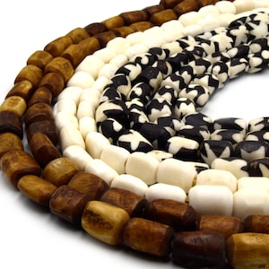 Bone Beads | African Fair Trade Beads | Kenyan Tribal Tube Beads