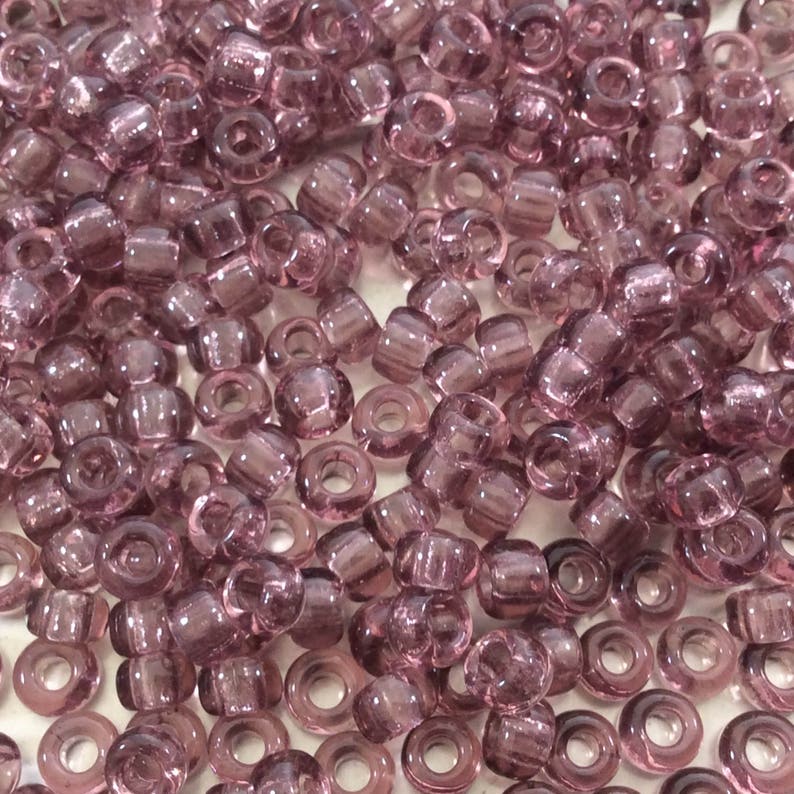 Miyuki 6/0 Rocailles – Transparent rökig ametist med glansig finish (20 grams tub) bild 1