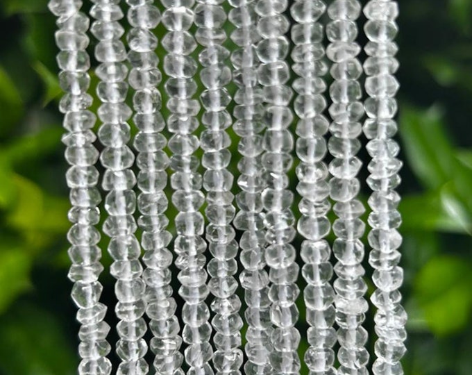 Clear Quartz Beads - 5mm Irregular Faceted Rondelles