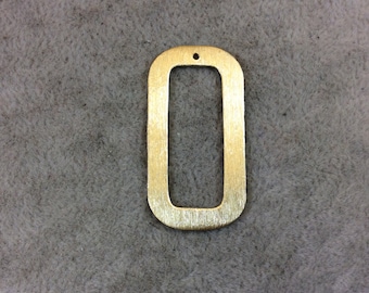 18mm x 36mm Gold Brushed Finish Thick Rectangle Shaped Plated Copper Components - Sold in Pre-Counted Bulk Packs of 10 Pieces - (#276)