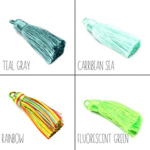 Tassel Pendants | 2 inch Wrap Cap Tassels | Threaded Tassel - Silk/Polyester
