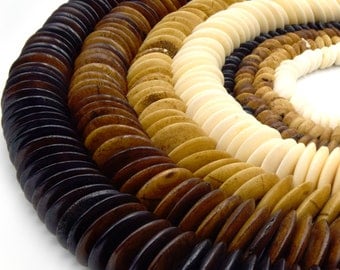 Wood Beads  Round Striped Yellow Brown Wooden Beads with 2mm Holes - 6mm  8mm 10mm 12mm Available