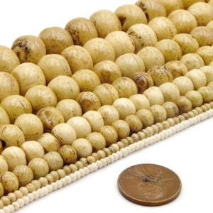 Bone Beads Ox Bone Round Rondelle Beads White Bone Beads, Brown Bone Beads 2mm 3mm 4mm 6mm 8mm 10mm 12mm 14mm 16mm image 5