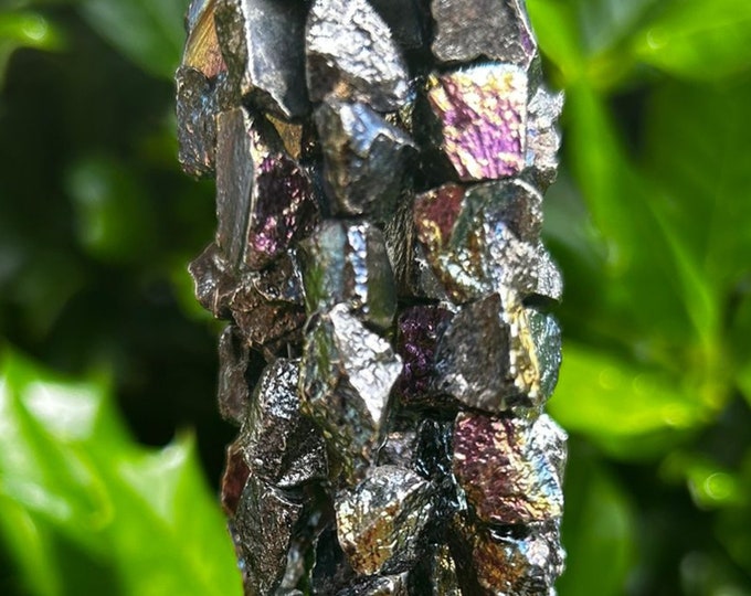Pyrite Rough Nugget Beads - 12mm Freeform Purple Metallic Plated Pyrite
