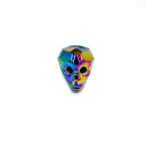 Crystal Skull Beads | 18mm x 20mm 3D Skull Glass Beads for Crafting