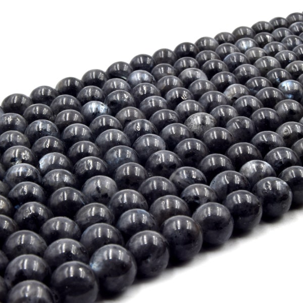 Larvikite Beads | Smooth Larvikite Round Beads | 6mm 8mm 10mm | Loose Gemstone Beads